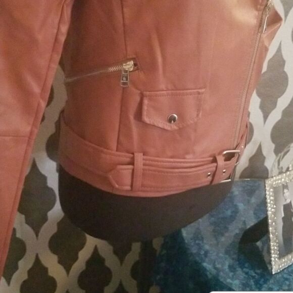 Love Tree Belted Moto Jacket - Picture 4 of 9